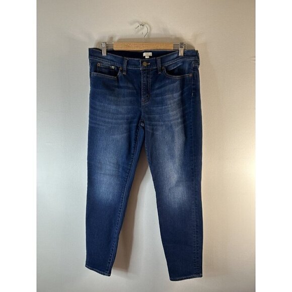 J. Crew Jeans Womens Blue High Rise Skinny Ankle Stretch Denim Size 31/28 - Picture 1 of 16